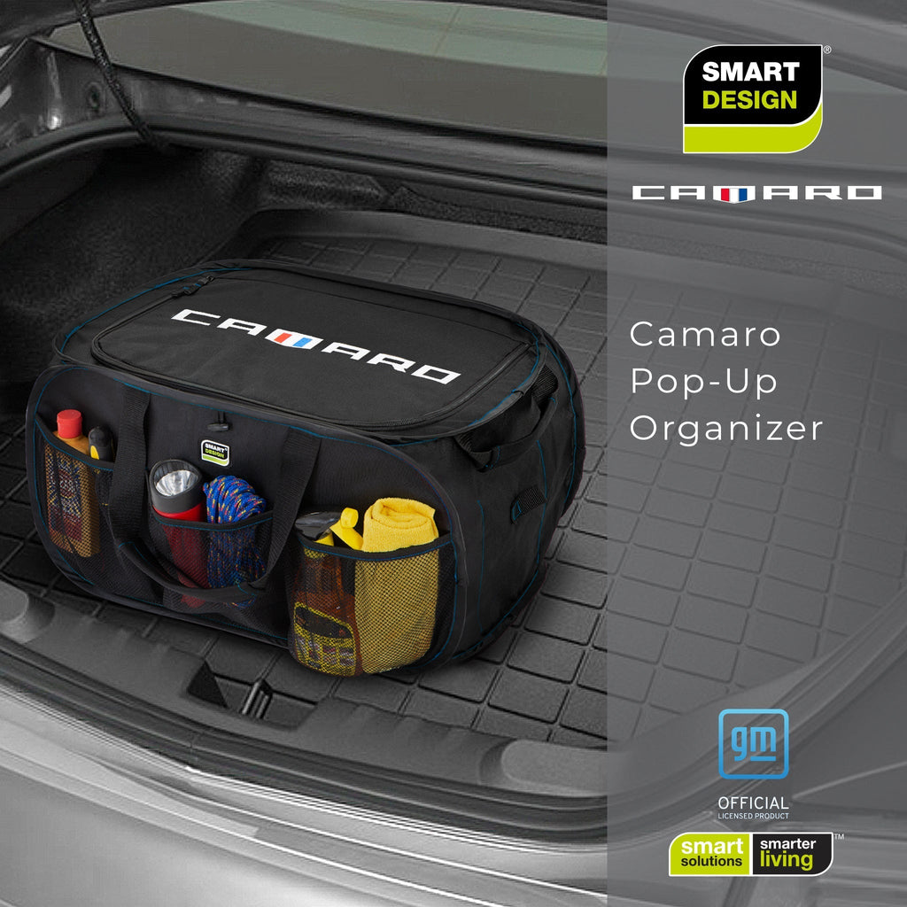 Chevrolet Pop Up Trunk Organizer with Easy Carry Handles, Side Pockets, and Zipper Top
