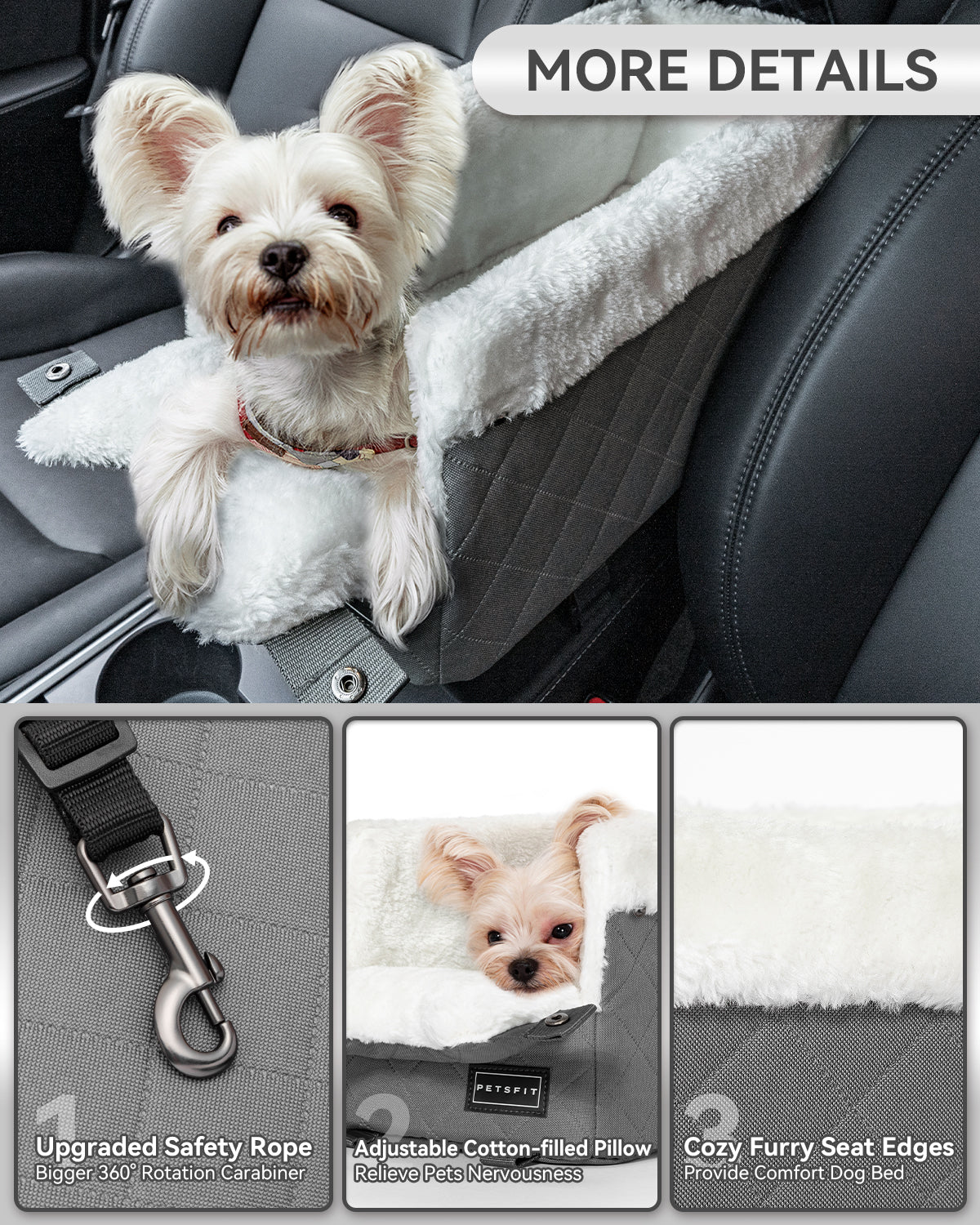 PETSFIT Consoler Seats For Dogs  Up to 8 Lbs