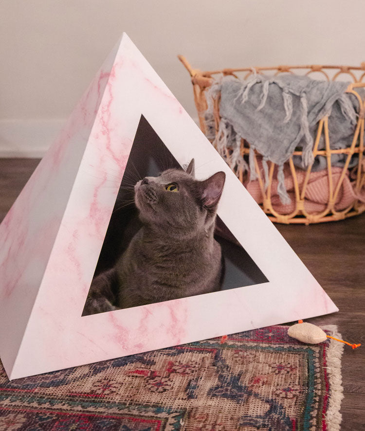 Kitty Kardboard 'Rose Quartz' Cat Pyramid