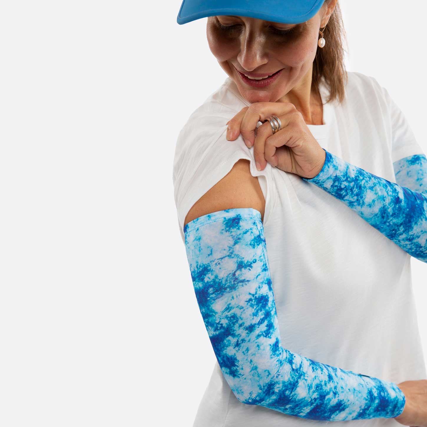 Coral Blue Tie Dye - Adult