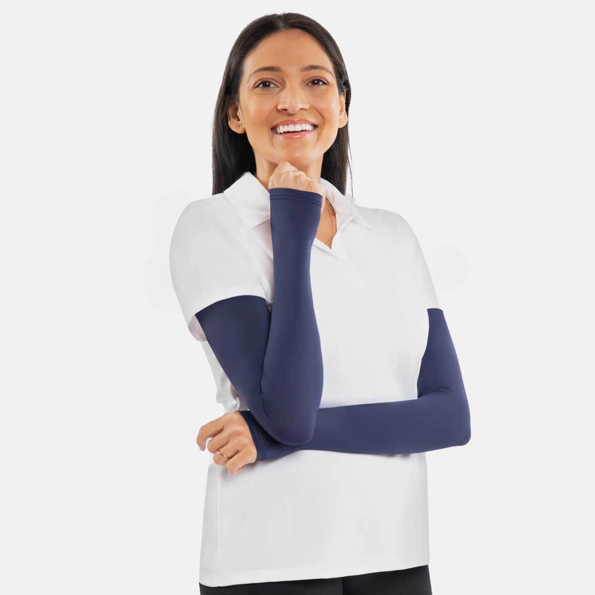 Dark Blue Sleeves with Thumbhole - Adult