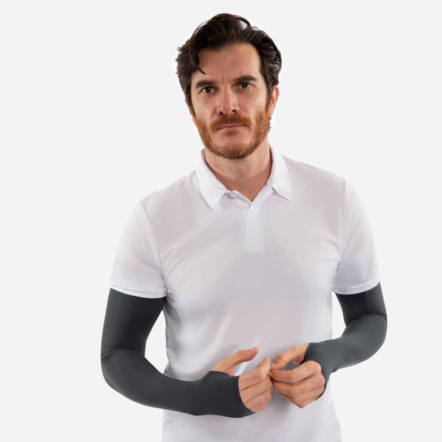Urban Grey Arms Sleeves with Thumbhole - Adult