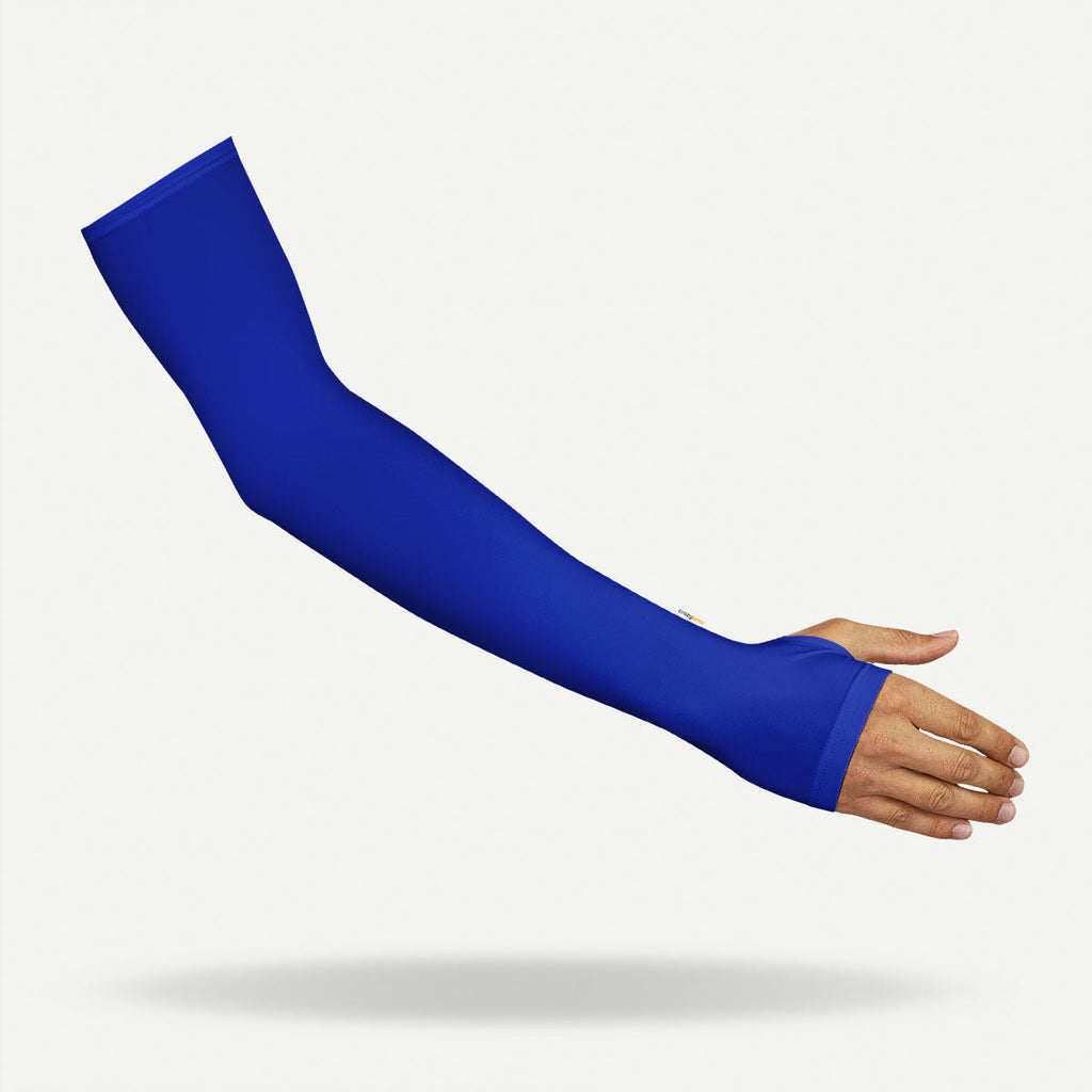 Mid Blue Sleeves with Thumbhole - Adult