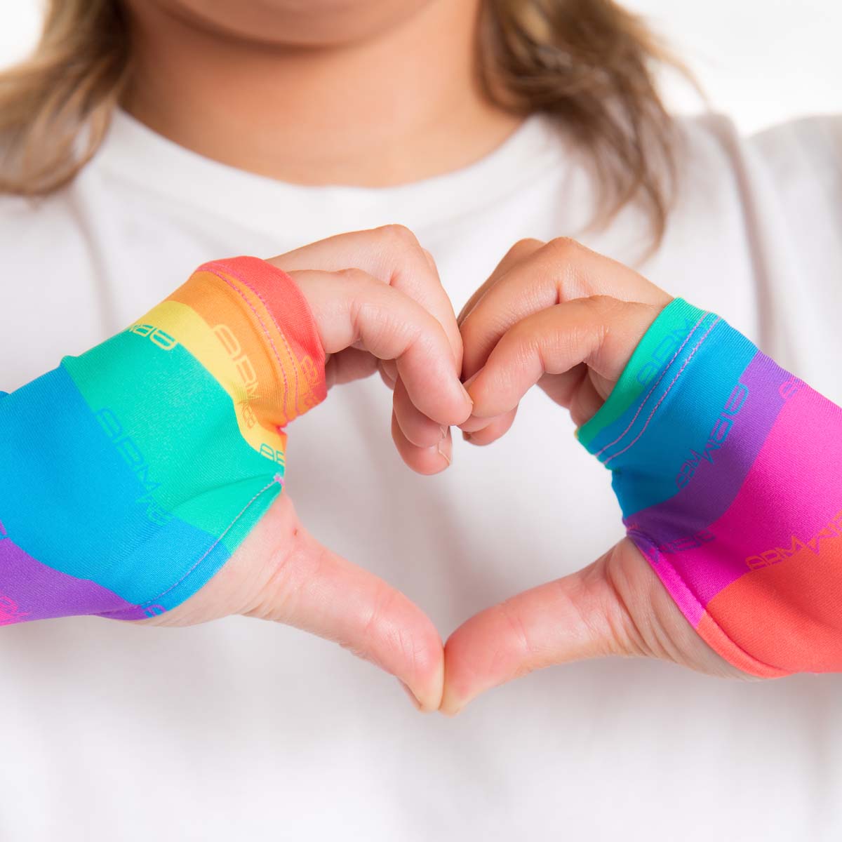 Rainbow Arm Sleeves with Thumbhole - Adult