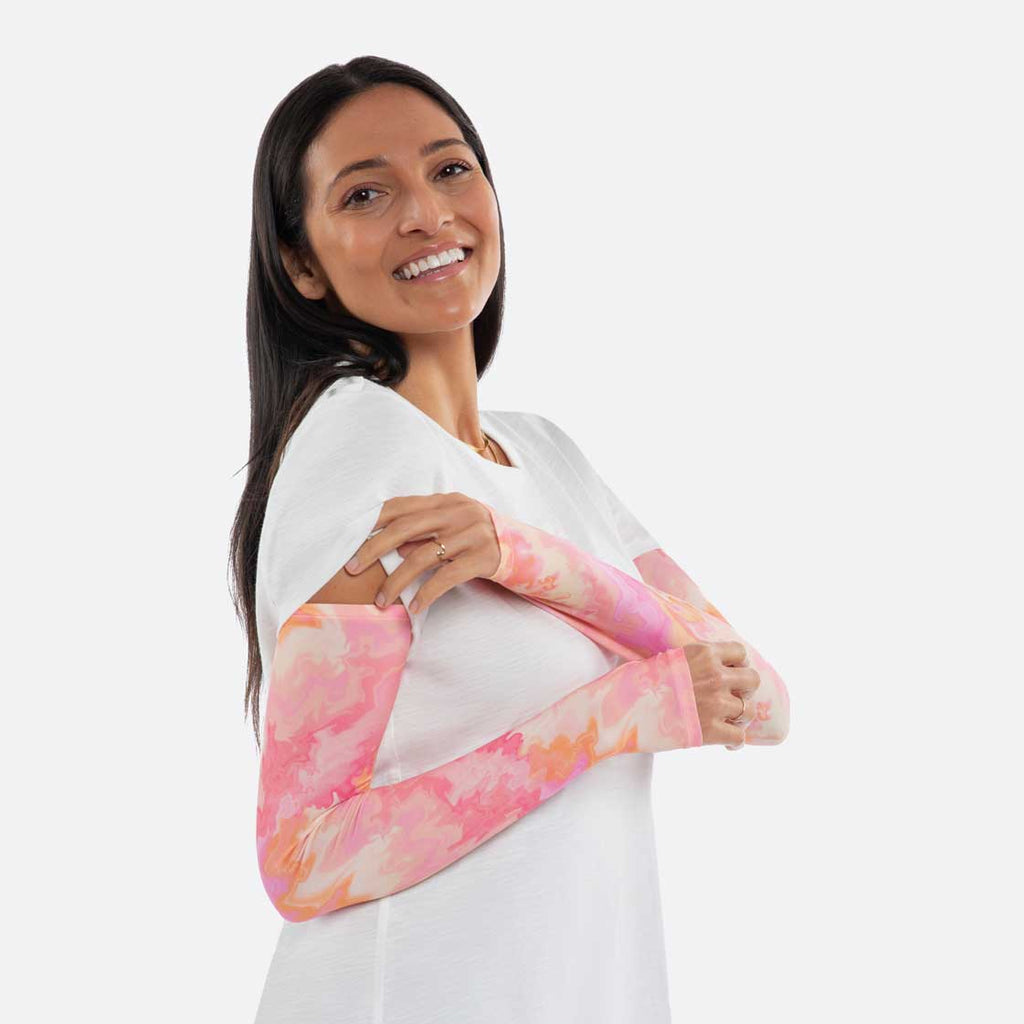 Summer Marble Arm Sleeves with Thumbhole - Adult