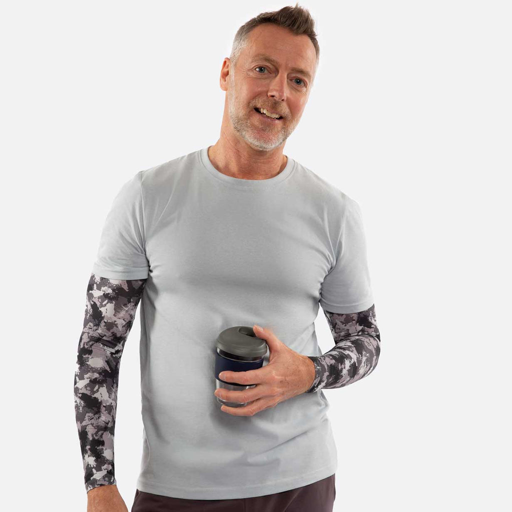 Grey Camo Arm Sleeves - Adult
