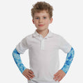 Coral Blue Tie-Dye Kids Arm Sleeves