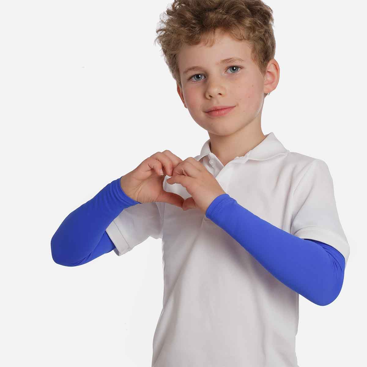 Mid-Blue  Kids Arm Sleeves