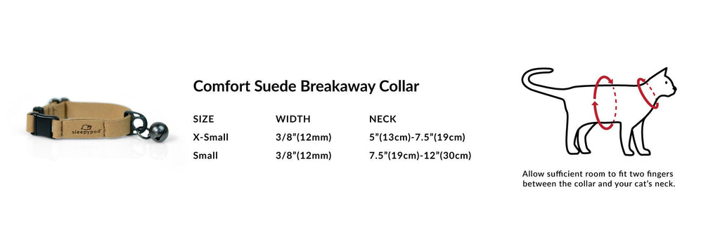 Sleepypod Comfort Suede Breakaway Collar for Cats