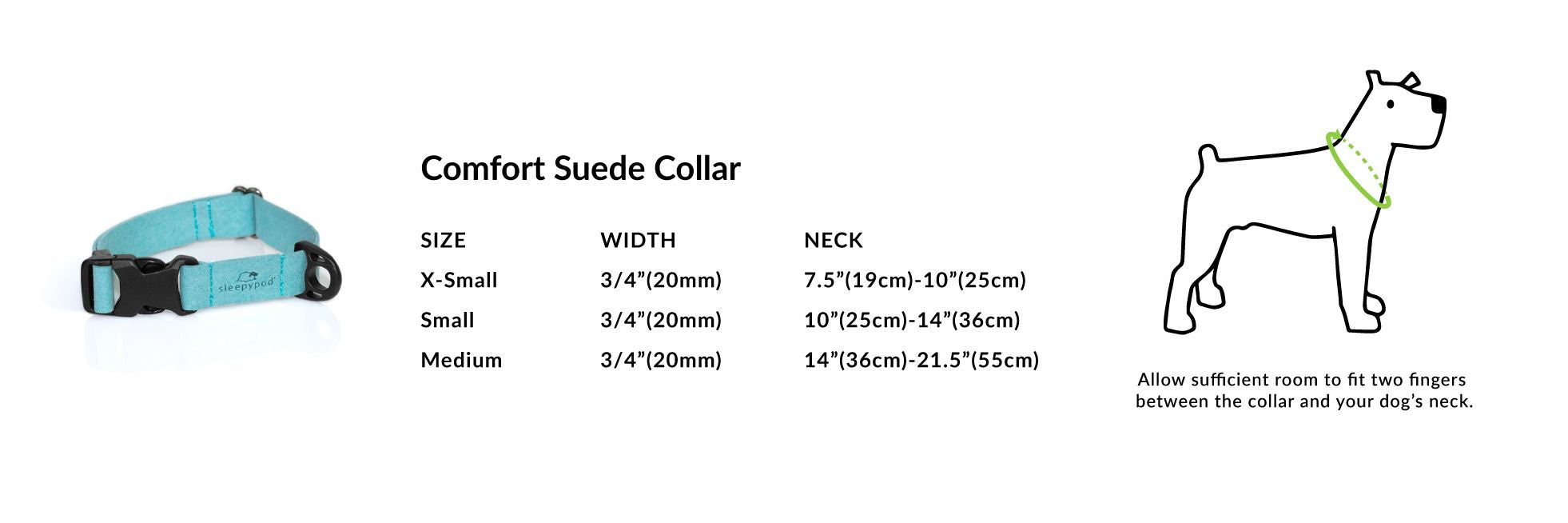 Sleepypod Comfort Suede Dog Collar