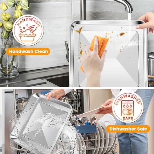 11.77" × 11.77" Toaster Oven Pan for Breville Smart Oven BOV800XL, Smart Oven Plus BOV810BSS, Smart Oven Pro BOV845BSS, Smart Oven Air BOV900BSS, Fits for Ninja SP100 SP101 SP201 Air Fry Oven
