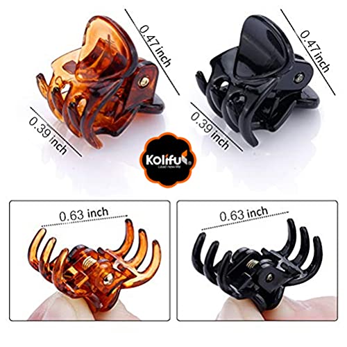 100pc/pack 1cm Hair Claws Clip for Women Girls Plastic Mini Hairpin Hair Clip Clamp Hair Accessories Gifts (100pcs black)
