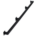 12FT Staircase Handrail for Indoor Stairs, Modern Hand Railings Grab Bar Kit with Black Finished, Non-Slip Wall Mount Decking Railings for Elderly and Children (Black, 12ft)