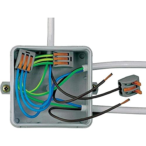 115 PCS Lever Wire Connectors Nuts Kit with Bases&Screws 28-12 AWG, Electrical Connectors 2/3/4/5 Conductor Combination, Compact Splicing Wire Connectors, Quick Disconnect Wire Splice Connectors