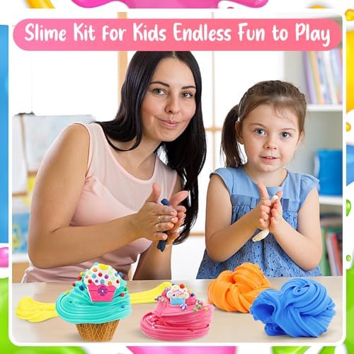 15 Pack Scented Butter Slime Set for Kids, Cloud Slime Fluffy Slime, Ice Cream Cake Kids Slime Pack, DIY Mini Slime Party Favors Toys for Toddler Boys Girls 3-12, Non Sticky Premade Butter Slime Bulk