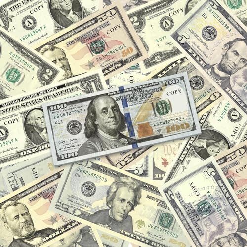 140 PCS Fake Money for Kids Pretend Play - Play Money for Teaching, Prop Money for Board Game, Movie, Magic