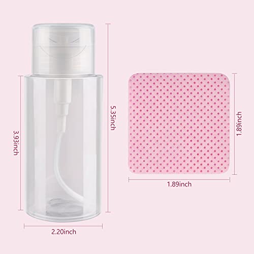1080 PCS Pink Lint Free Nail Wipes, Eyelash Extension Wipes, Super Absorbent Soft Non-Woven with a Pump Dispenser Bottle Disposable Nail Polish Remover for Polish Clean Acrylic Nails Remover