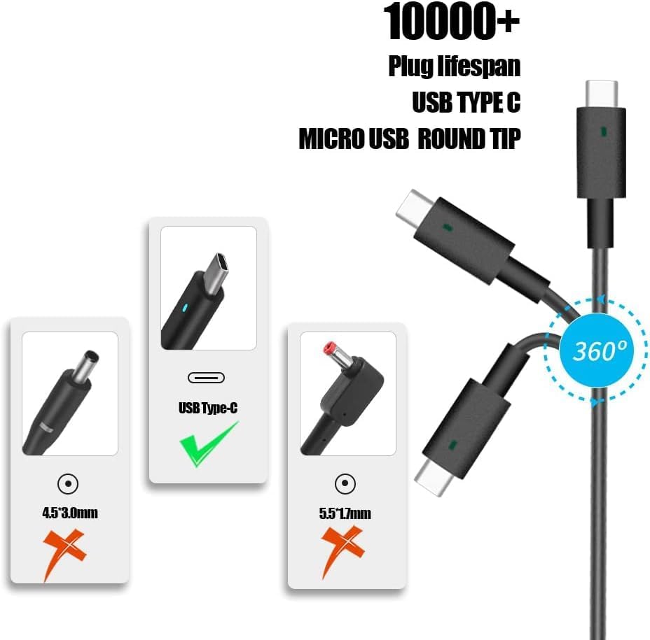 100W 90W 65W USB Tpye C Charger Fit for MSI Prestige A10 A11 13 14 15 16 Summit E13 E14 E15 E16 Laptop MS-14C2 ADP-90FE D A20-100P2A ADP-100SB D Computer Laptop Charger AC Power Supply Adapter Cord