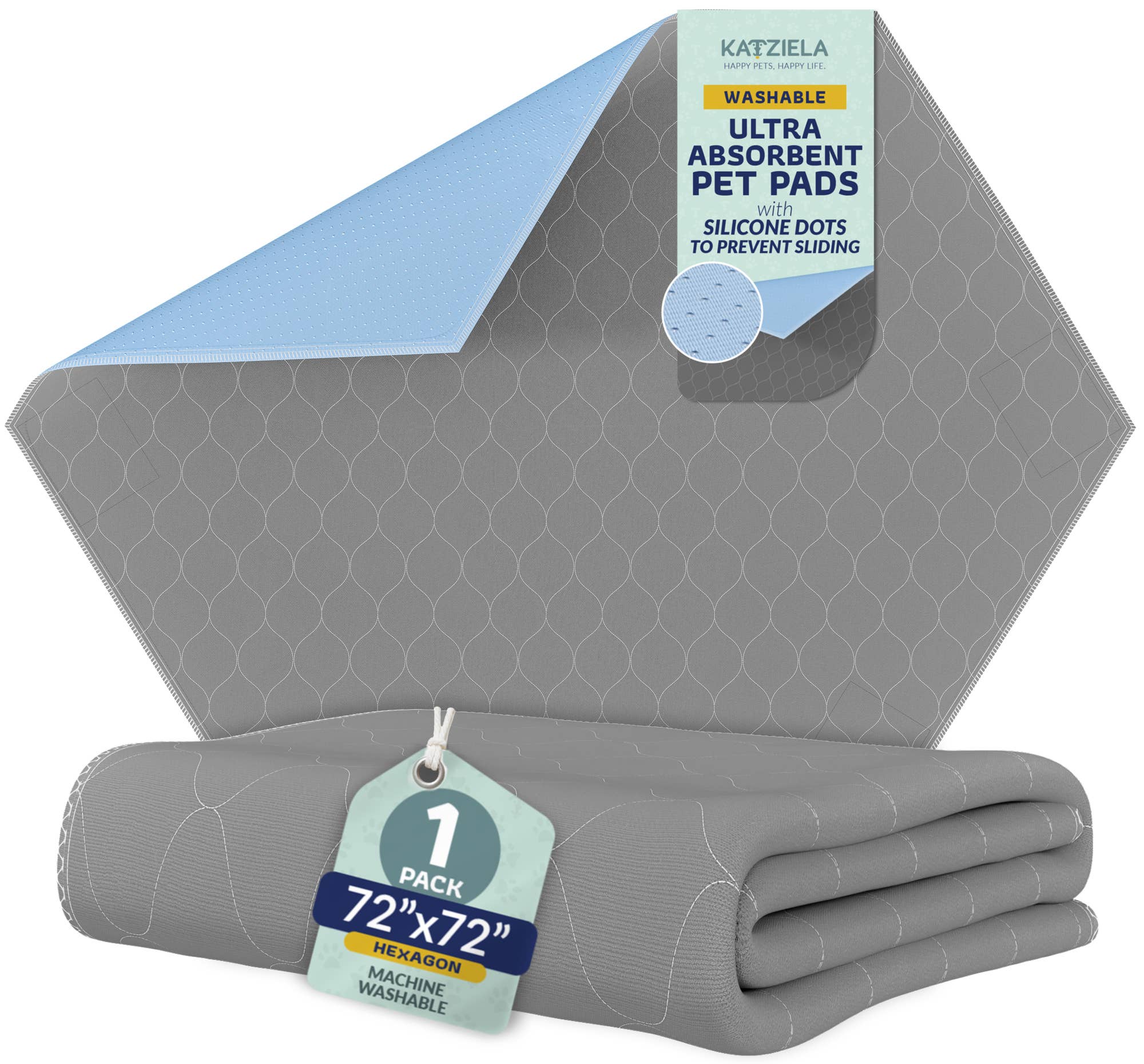 Katziela Quick-Drying Washable Waterproof Stay In Place Pee Pads