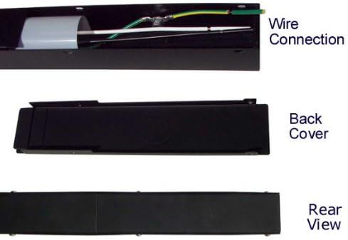 12" Hardwired Power Strip (NO Power Cord), 4 Tamper Resistant Outlets (NEMA 5-15R - NOT 20Amp), NO Ears (Without mounting tabs on Both Ends), USB, Black