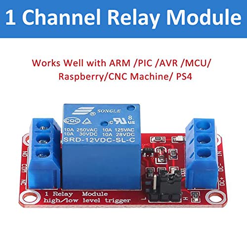 10pcs DC 5V Relay Module 1 Channel Relay Switch Relay Board with Optocoupler Isolation Support High or Low Level Trigger