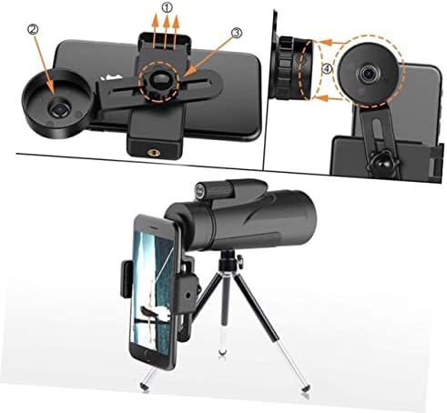 12x50 Single-Tube Telescope Compact for Travel Tripod Phone Stand for Bird Watching