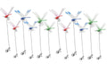 12 Pack Dragonfly Clip,3D Dragonfly Garden Stakes Decor,Fly Deterrent,Dragonfly Humming Bird Stakes,Deer and Horse,Bird and Fly Scare Devices for Indoor Outdoor Garden