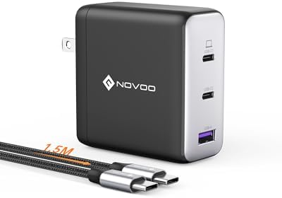 100W USB C Charger, 120W MacBook Pro Charger, 3-Port GaN Fast Charger with PD3.0, PPS, USB C Charger for MacBook pro & MacBook Air, ipad Air, iPhone 15, iPad, Laptops and All USB C Device