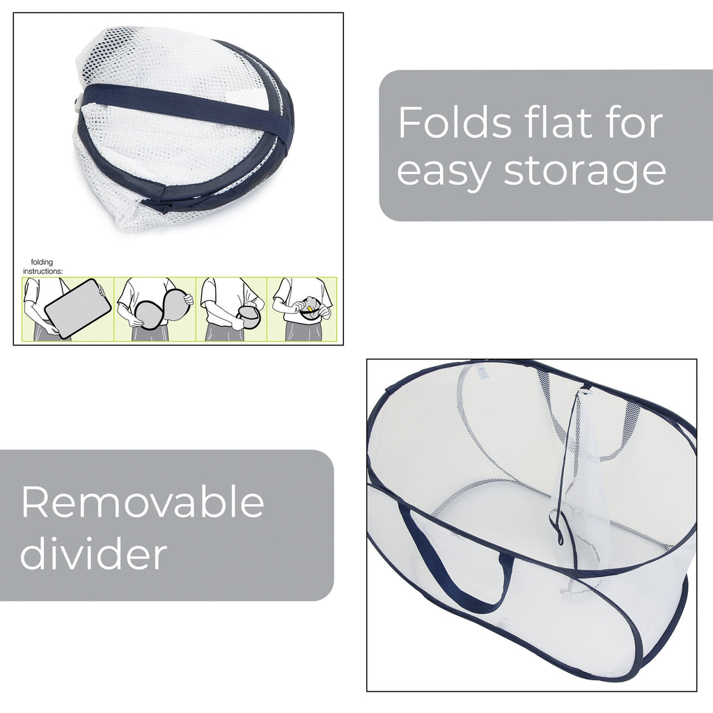 Pop-Up Sorter – 2-Compartment Laundry Hamper