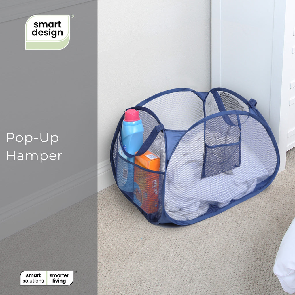 Pyramid Pop-Up Hamper – Blue or White