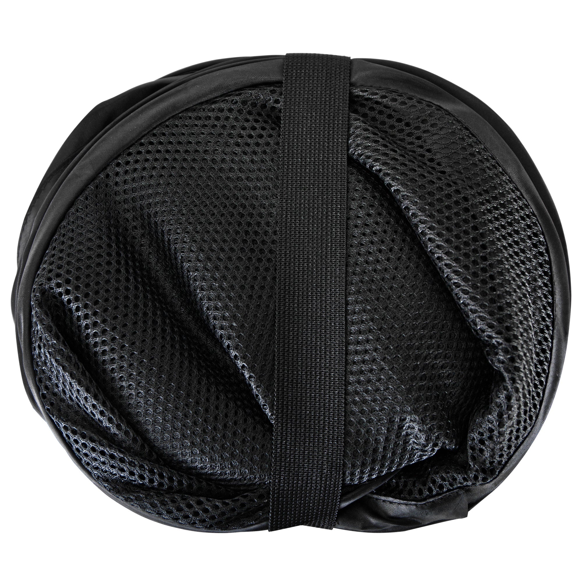 Deluxe Mesh Pop Up Square Laundry Hamper with Side Pocket and Handles - VentilAir Fabric - Collapsible Design - Holds 2 Loads - 14 x 23 Inch - Black