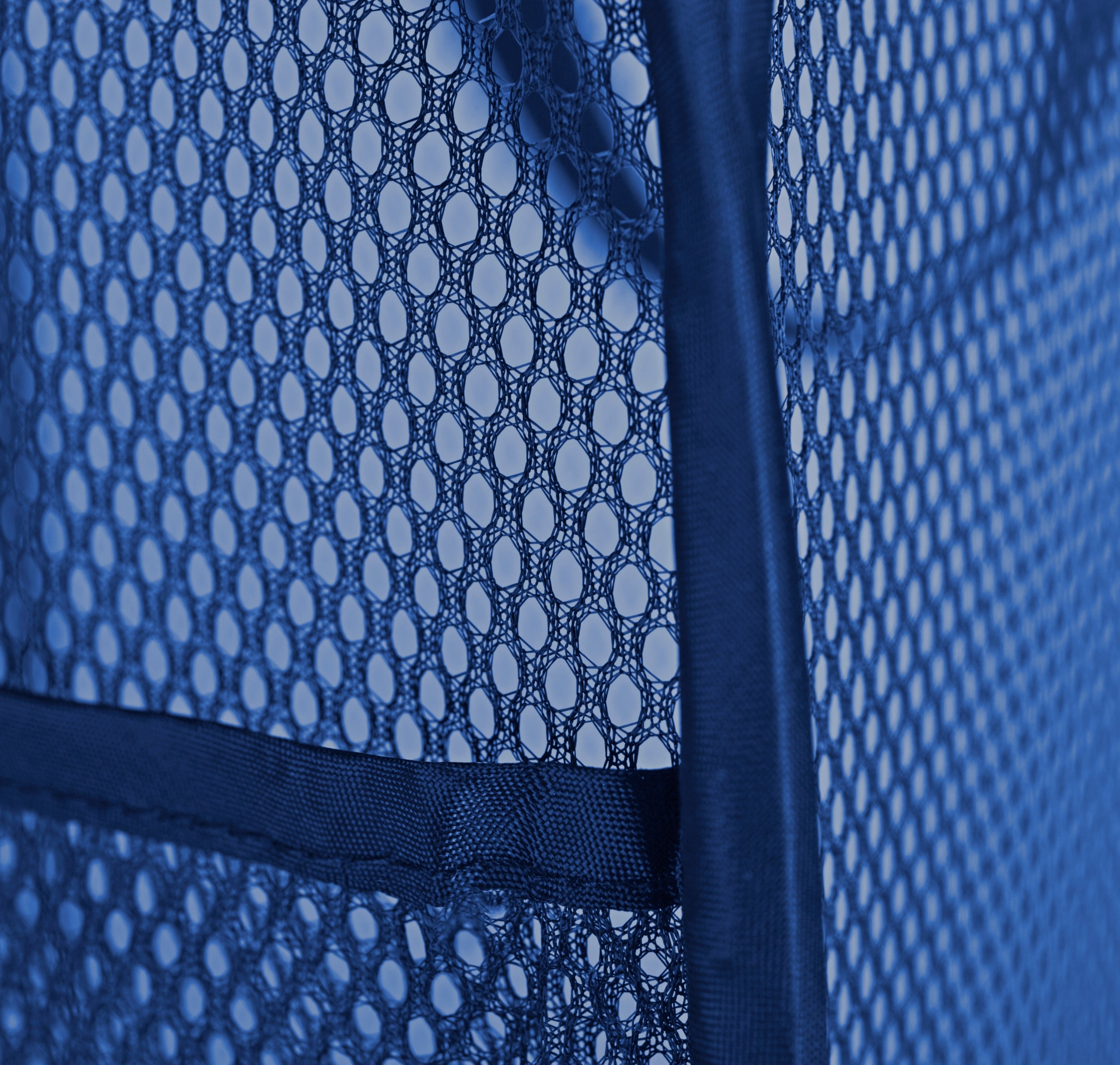 Deluxe Mesh Pop Up Square Laundry Hamper with Side Pocket and Handles - VentilAir Fabric Collapsible Design Holds 2 Loads - 14 x 23 Inch