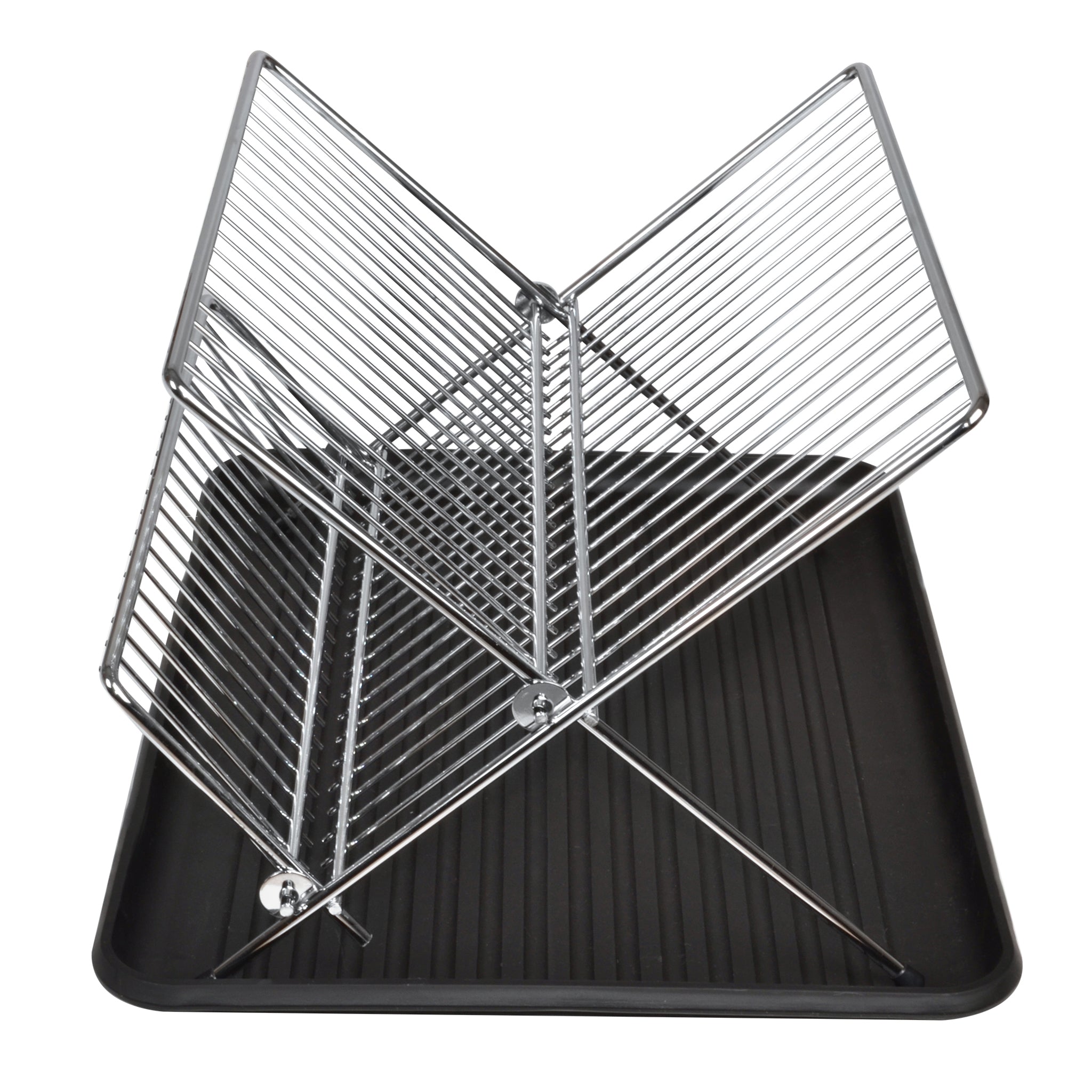 Dish Drainer Rack with In-Sink or Counter Drying - Chrome