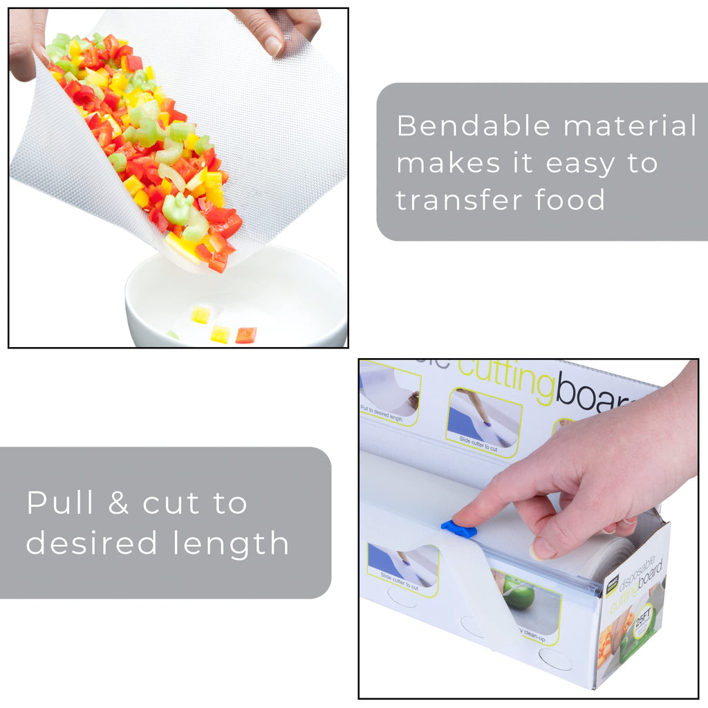 Disposable Cutting Board - Biodegradable - Bendable - BPA Free - White