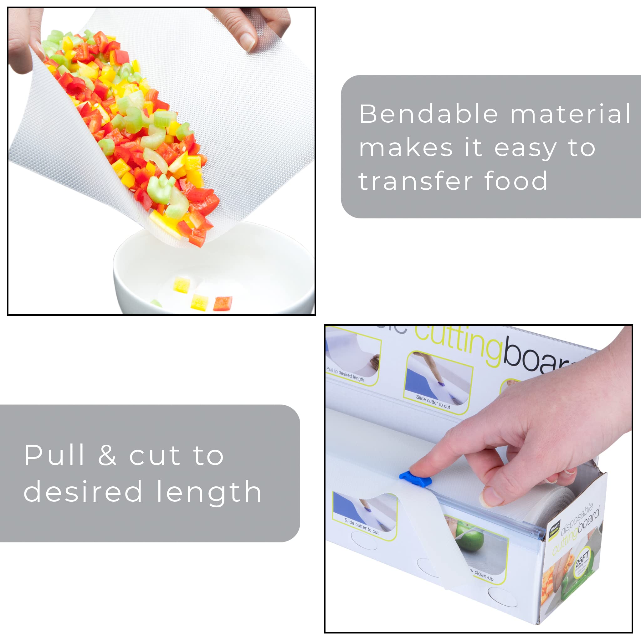 Disposable Cutting Board - Biodegradable - Bendable - BPA Free - White