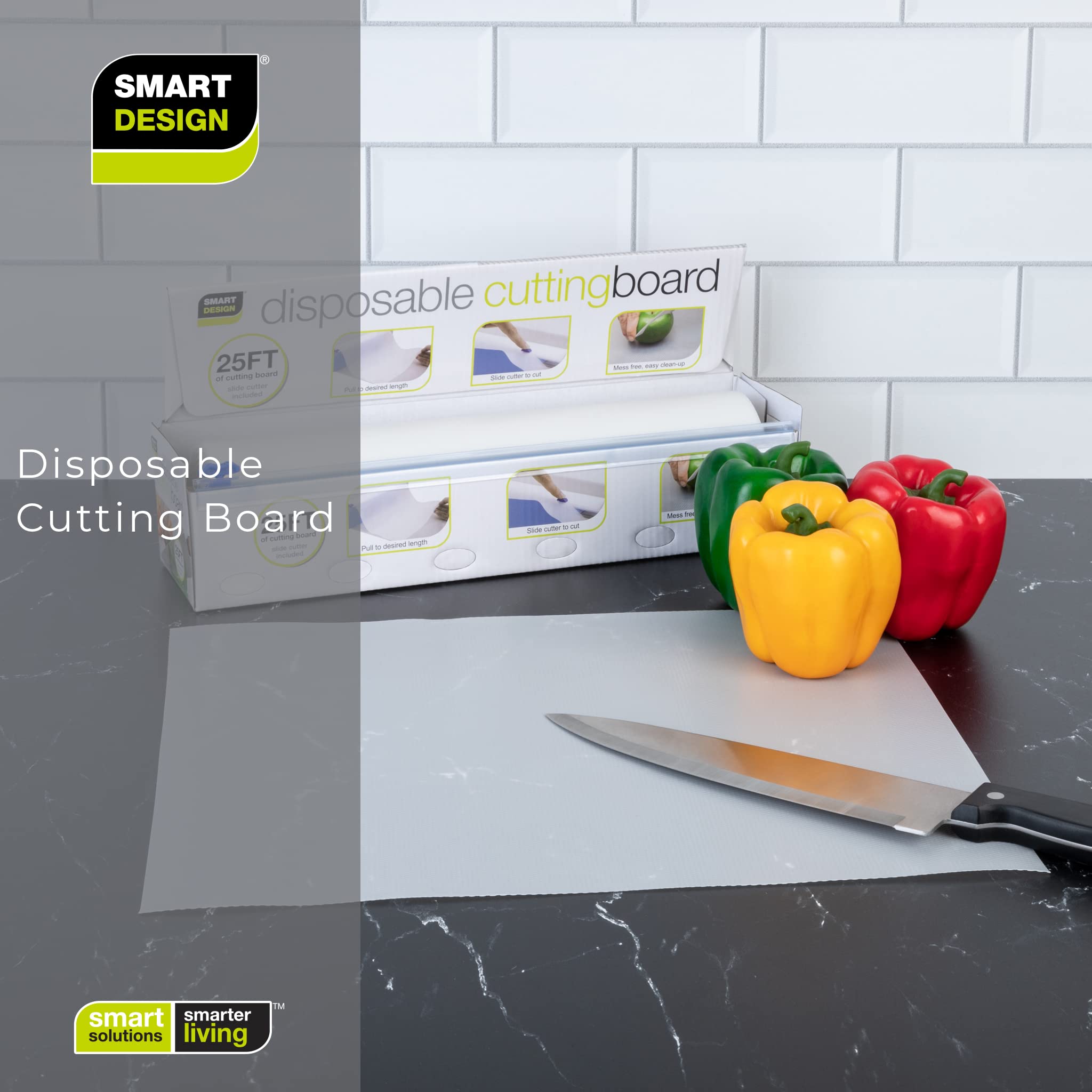 Disposable Cutting Board - Biodegradable - Bendable - BPA Free - White