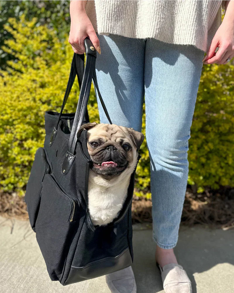 DjangoTote™ Waxed Canvas Dog Carrier Bag and Pet Travel Tote