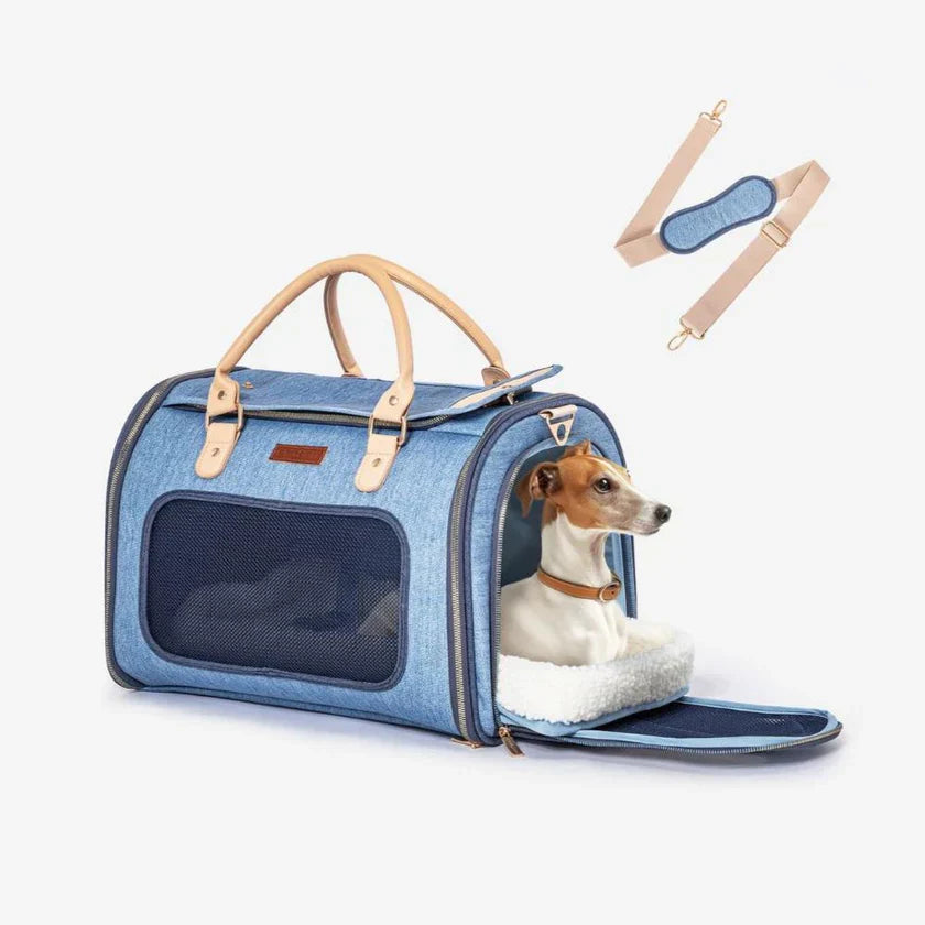 Petsfit Denim Style Airline Compliant Pet Carrier