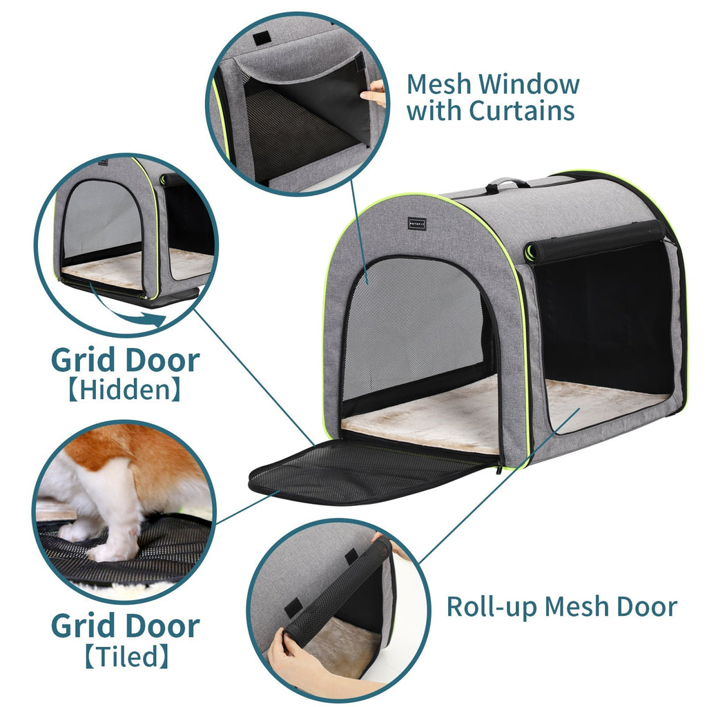 PETSFIT Portable Soft Collapsible Dog Crate Travel Soft Kennel