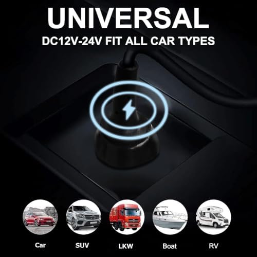 100W USB C Laptop Car Charger for Dell Latitude/Dell XPS, Lenovo Thinkpad/Yoga/IdeaPad, MacBook Pro/Air, HP Spectre/Elitebook, LG Gram, Samsung Acer Asus Chromebook Charger