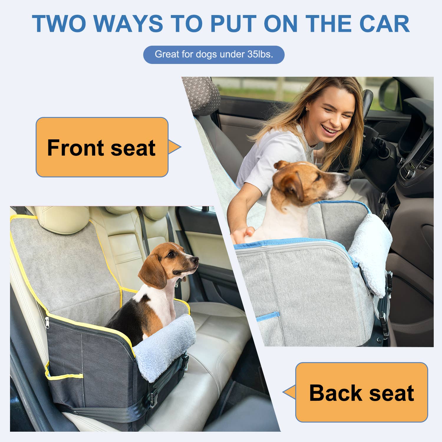 Jespet Car Seat for Small or Medium Dogs