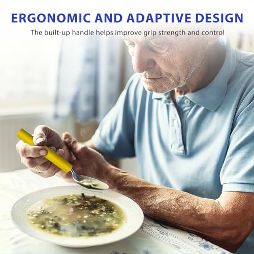 12pcs Foam Grip Tubing Adaptive Utensils Grip Tubing, Built up Grip Aid for Utensils, Tools and Pens for Elderly, Disabled, Arthritic, Handicapped
