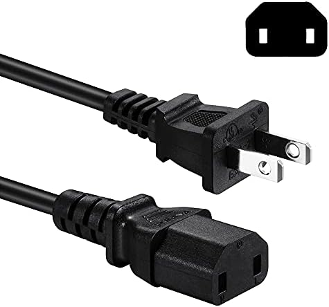 10FT Power Cord Compatible with Xbox 360 Slim, Xbox One, Xbox 360 E Power Supply Brick, Sony PS4 Pro Power Cable Replacement