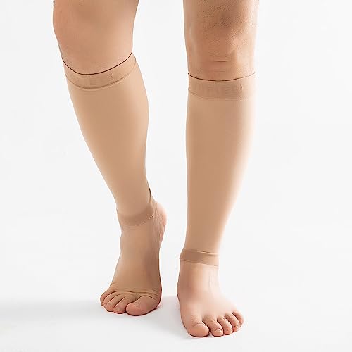 15-20mmHg 28 Pair Men and Women Wide Calf Sleeve Brace Compression Socks for Leg Support, Pain Relief