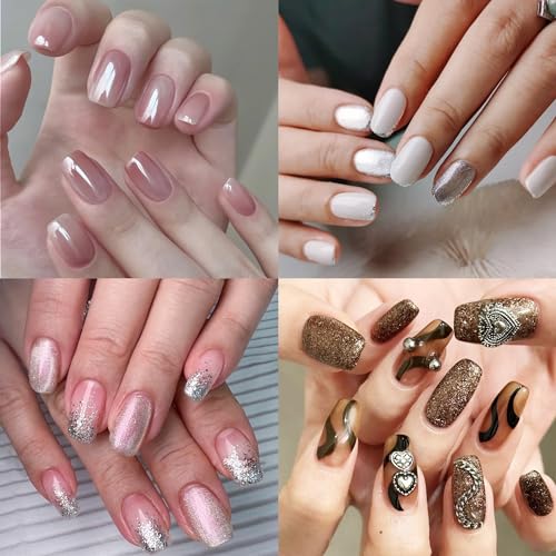 1000PCS Nail Tips Short Square French Duck Nail Tips Soft Clear False Nails Y2K Duck Feet Style Half Cover for Acrylic Nails Kit 10 Sizes 2 Shapes-Shape for Salon Home DIY Gifts