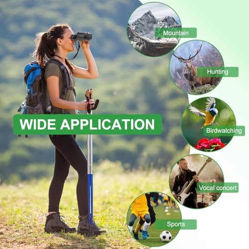 12x25 Binoculars, Waterproof Binoculars for Adults High Powered, Bird Watching Binoculars for Adults and Kids, Foldable Binoculars with Strap for Hunting, Bird Watching, Hiking, Concert