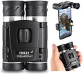 10x22High Powered Waterproof Mini Binoculars for Adults Kids with Phone Adapter Compact, Pocket Binoculars for Bird Watching, Hunting, Concerts, Opera,Theater, Travel, Sightseeing,Outdoor Adventures
