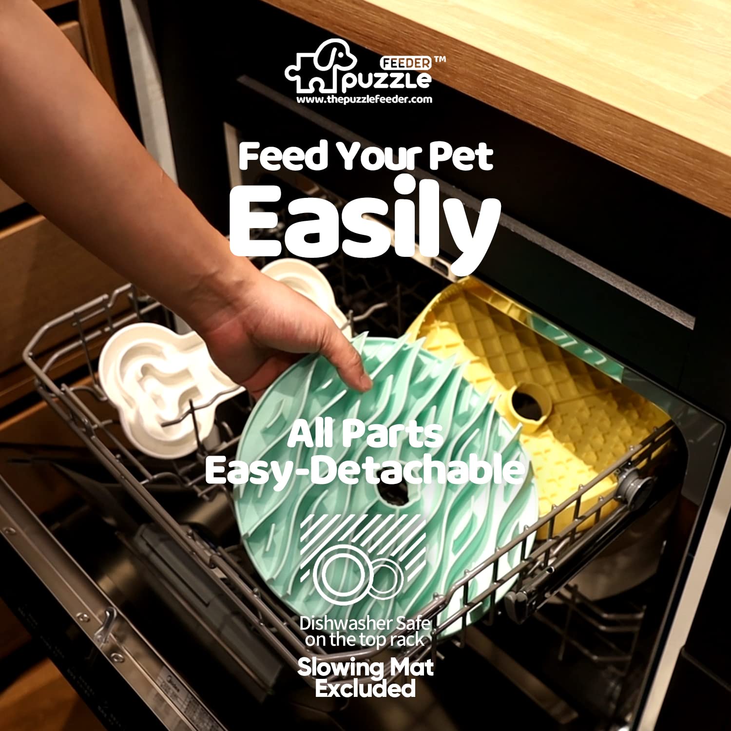 Puzzlefeeder Dog Slow Feeder by PetFuture, Perfect For Dry, Wet, Raw Food
