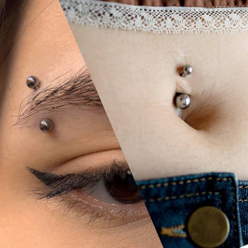 110Pcs Piercing Kit for all Body Piercings with Piercing Tools for Eyebrow Nose Ear Septum Belly Button Lip Tongue Cartilage and More with 12G 14G 16G 20G Piercing Needles