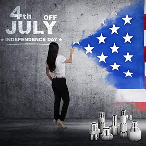 14 Pieces Airbrush Adapter Set Airbrush Quick Release Coupling Disconnect Adapter Kit Airbrush Quick Release Disconnect Fitting Connector Set Female Connectors for Air Compressor and Airbrush Hose